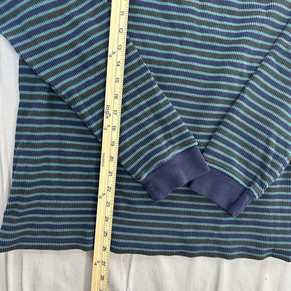 Levi's Mens Jumper Sz L Navy Waffle Knit Relaxed Sweatshirt Casual Minimalist - Picture 6 of 7